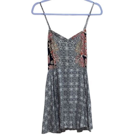 Aeropostale | S | Boho Spaghetti Strap Fit & Flare Mini Dress – Black White - Picture 14 of 15